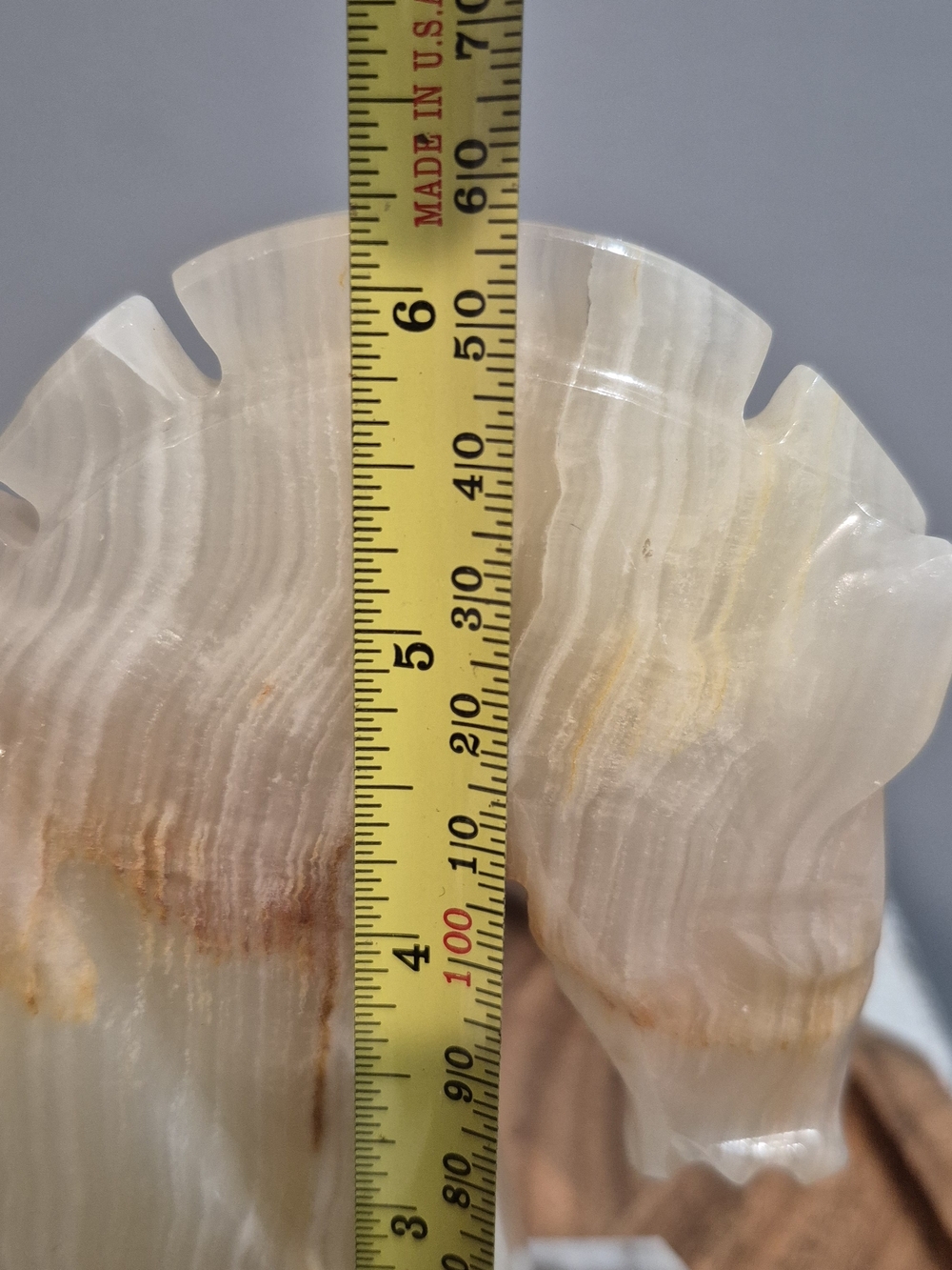 Carved Onyx Horse Head Bookends - Cream & Brown Striations - Picture 16 of 17